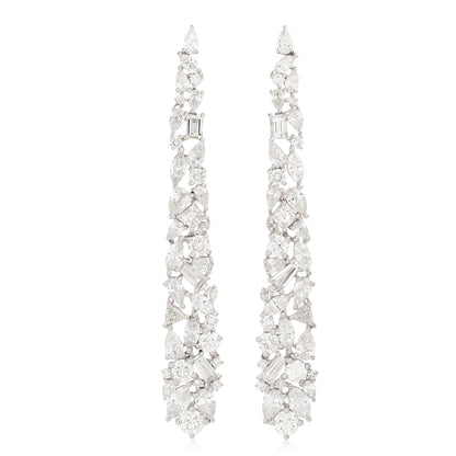 Mixed Cut Diamond Dangle Earrings