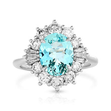 Load image into Gallery viewer, In Bloom Aquamarine and Diamond Ring