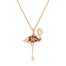 Load image into Gallery viewer, Pink Sapphire and Diamond Flamingo Pendant