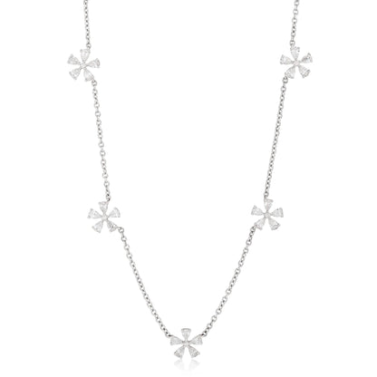 Five Flower Diamond Necklace