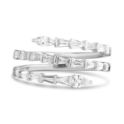 Fancy Shape Diamond Coil Ring