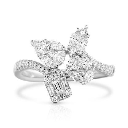 Illusion Style Cluster Diamond Ring