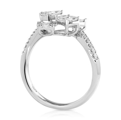Illusion Style Cluster Diamond Ring