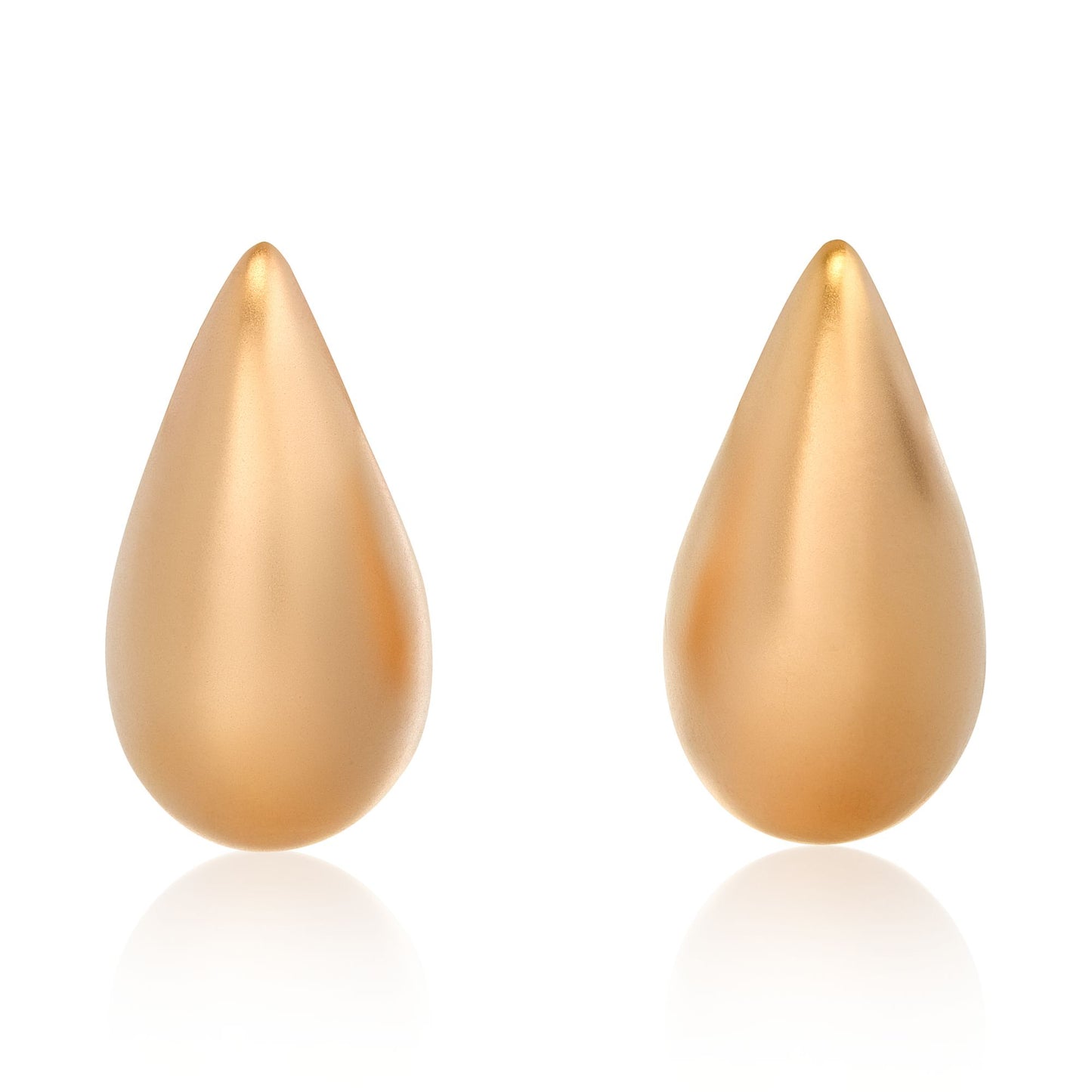 Large Puffy Tear Drop Earrings