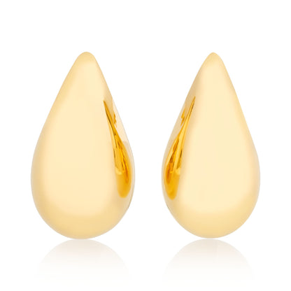 Large Puffy Tear Drop Earrings