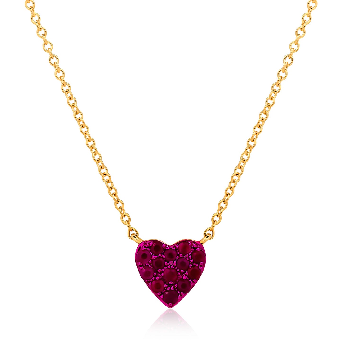 Petite Ruby "Vibrant" Heart Pendant