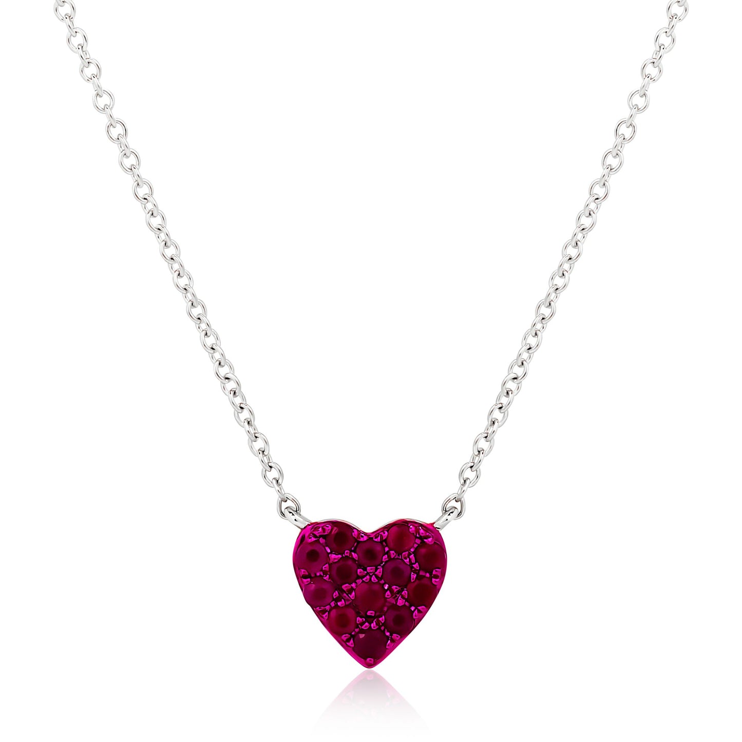 Petite Ruby "Vibrant" Heart Pendant