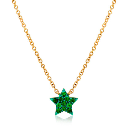 Petite Tsavorite "Vibrant" Star Pendant