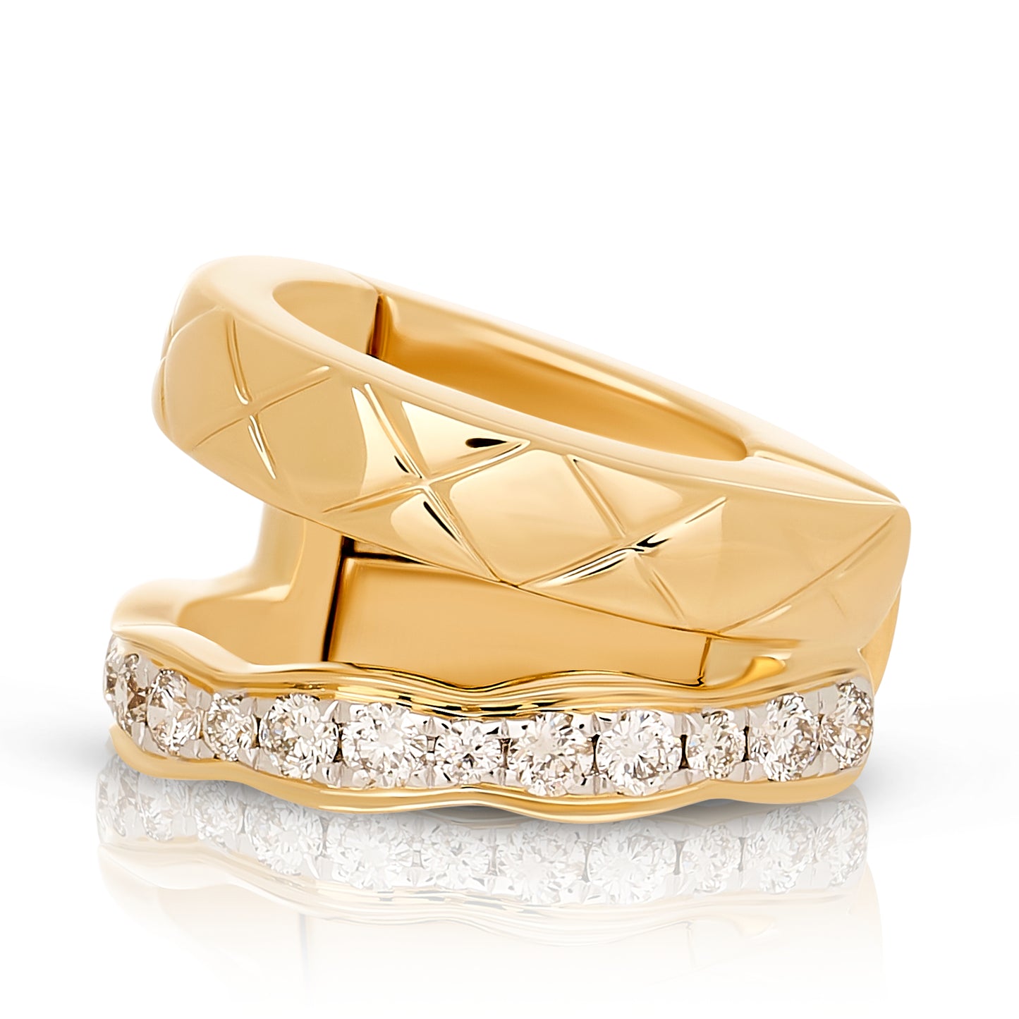 Diamond Two Row Ear Cuff