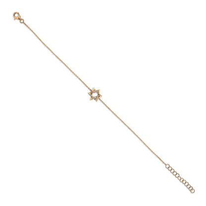 Diamond Mini Star of David Bracelet