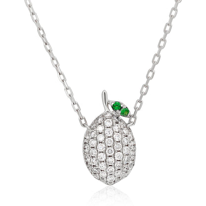 Diamond and Tsavorite Lemon Pendant