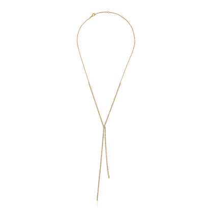 Double Drop Diamond Lariat Necklace