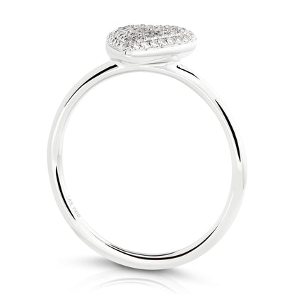 Diamond Puffy Heart Ring