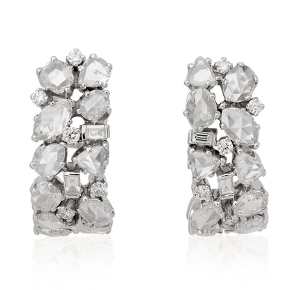 Curved Diamond Earrings