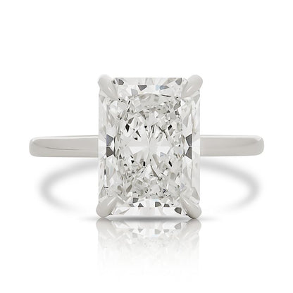 Platinum Lab Grown Radiant Cut Diamond Engagement Ring