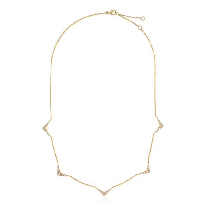 Diamond V Style Necklace