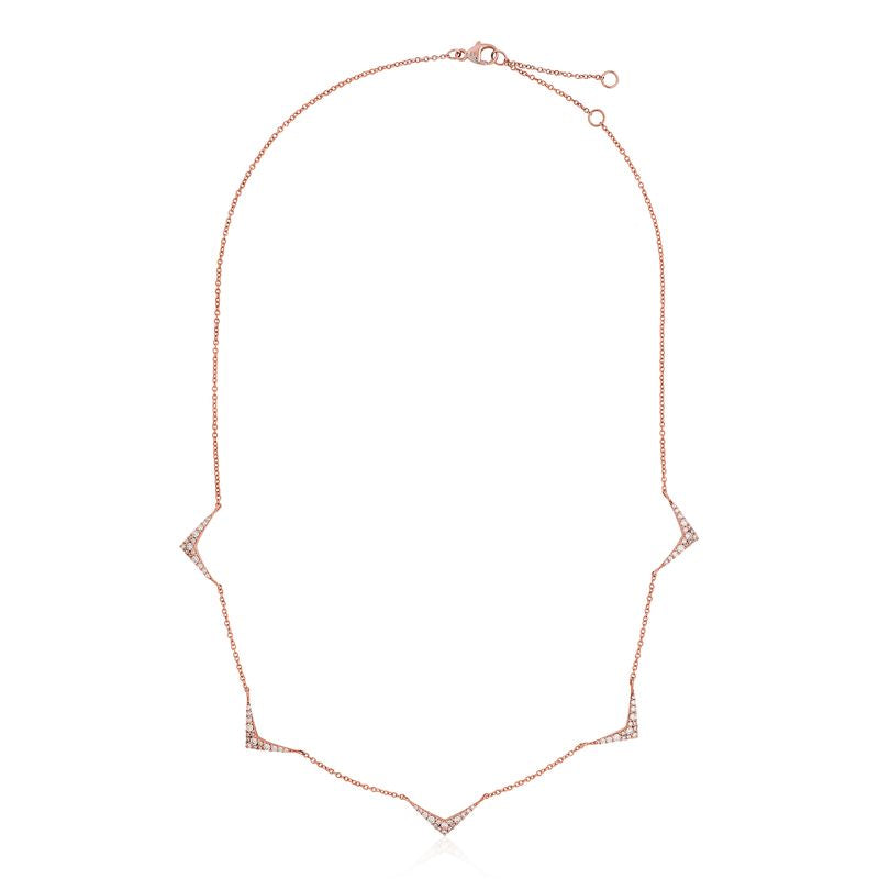 Diamond V Style Necklace