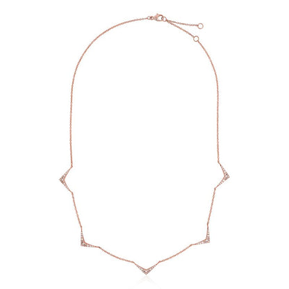 Diamond V Style Necklace