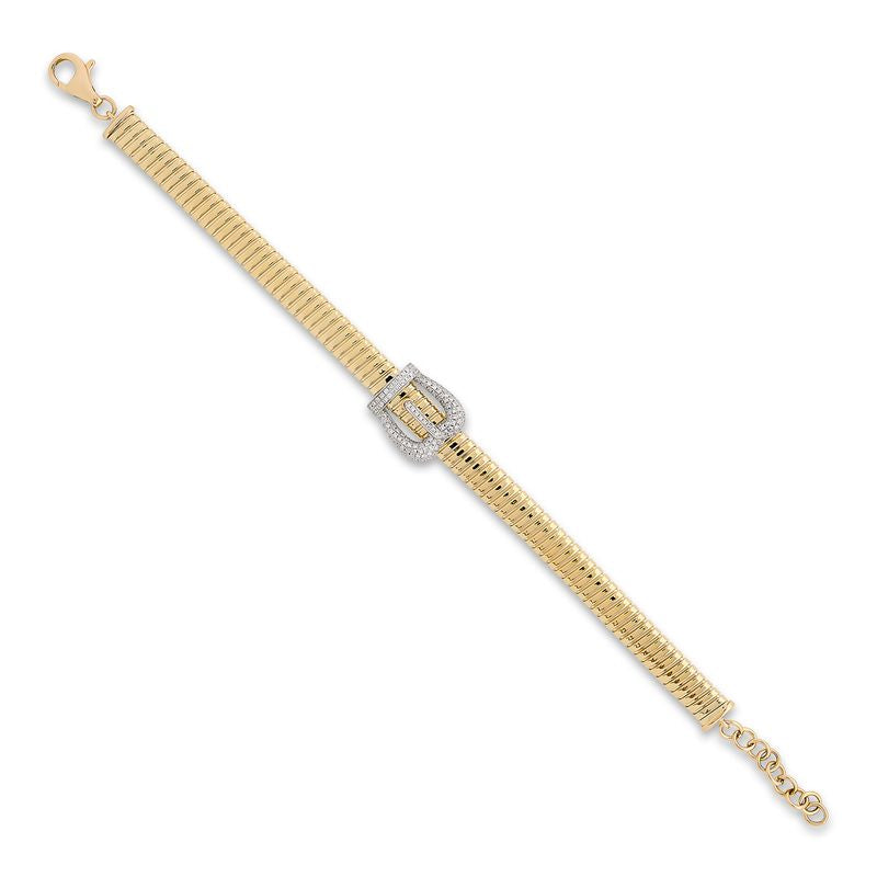 Tubogas Style Diamond Buckle Bracelet