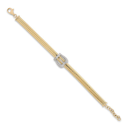 Tubogas Style Diamond Buckle Bracelet