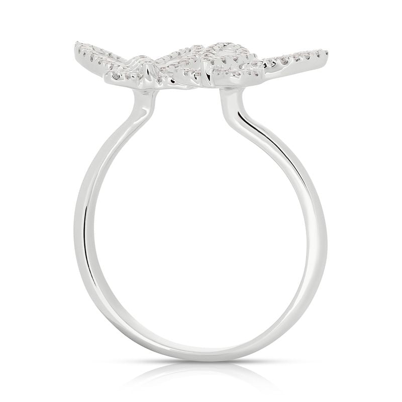 Two Petite Diamond Butterfly Ring