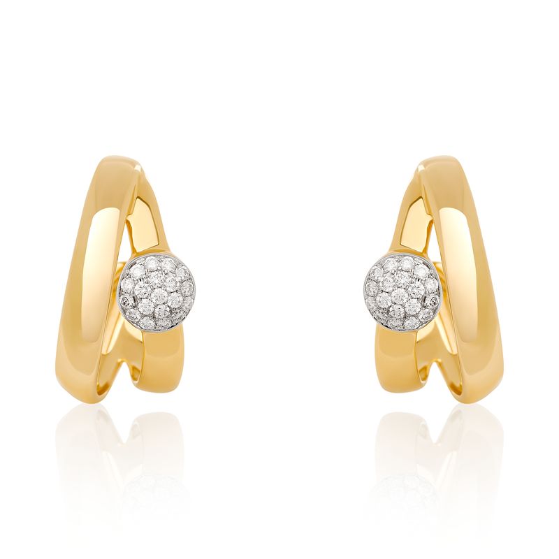 Double Hoop Diamond Earrings