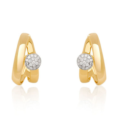 Double Hoop Diamond Earrings