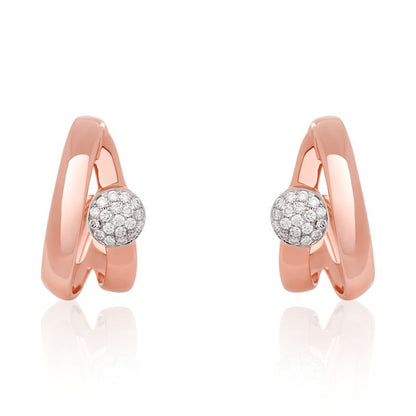 Double Hoop Diamond Earrings