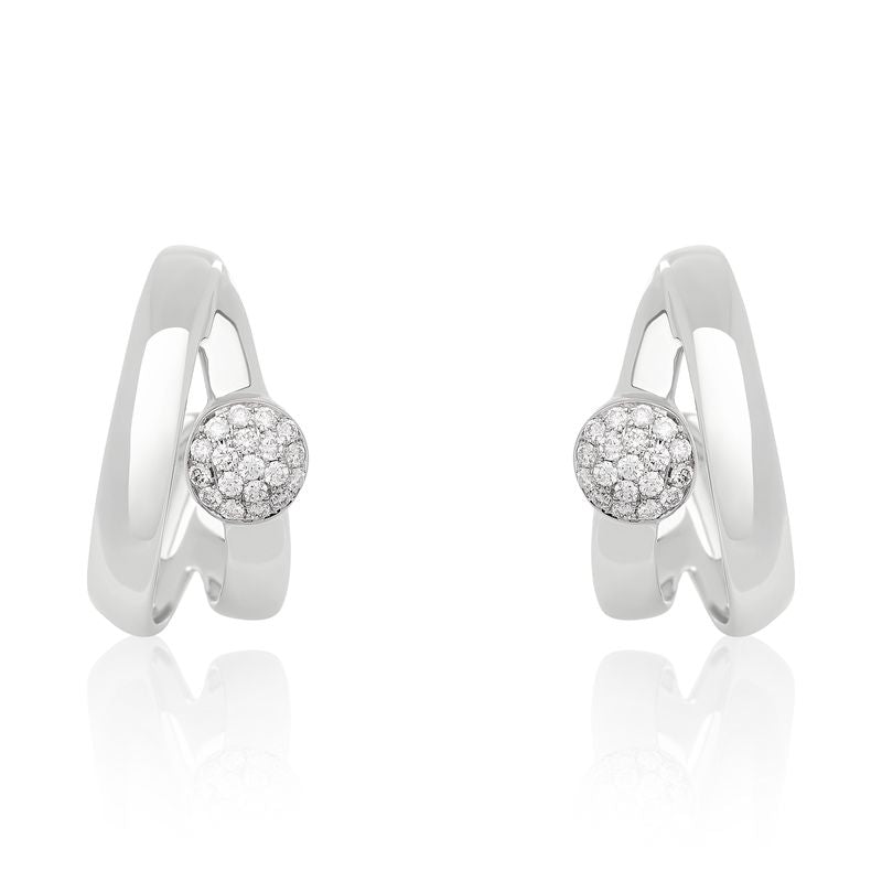 Double Hoop Diamond Earrings