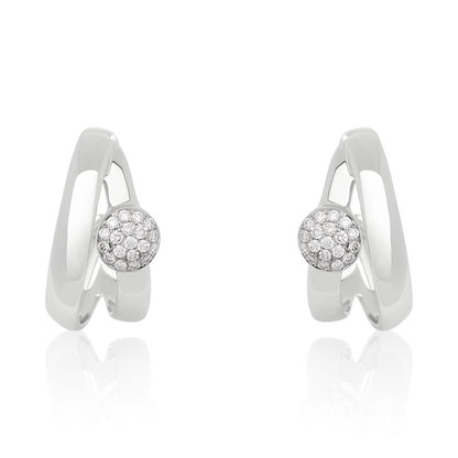 Double Hoop Diamond Earrings