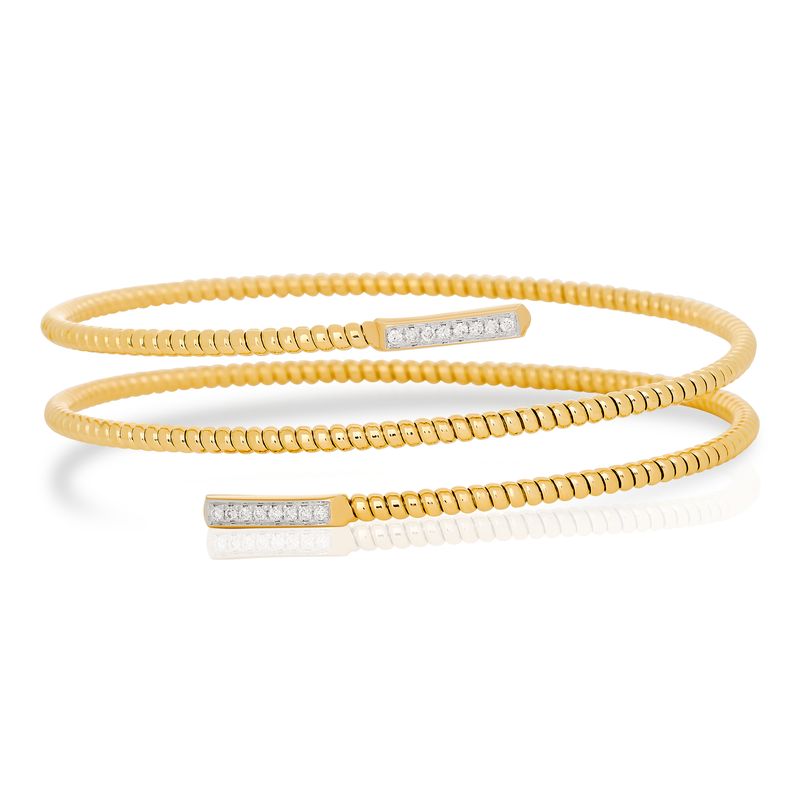Diamond Coil Tubogas Style Bracelet