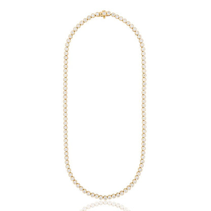 Lab Diamond Bezel Set Tennis Necklace