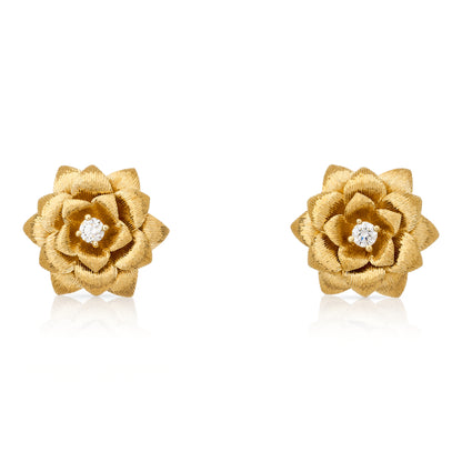 Blooming Rose Diamond Earrings