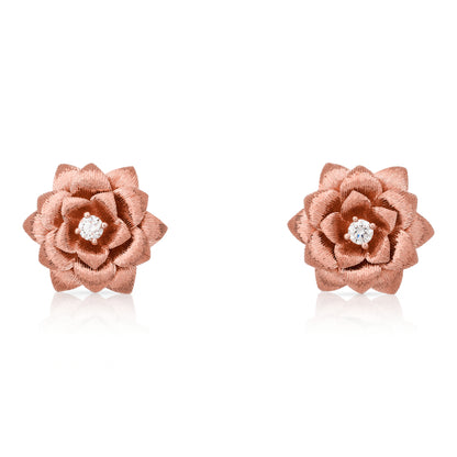 Blooming Rose Diamond Earrings