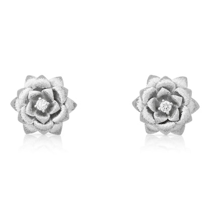 Blooming Rose Diamond Earrings