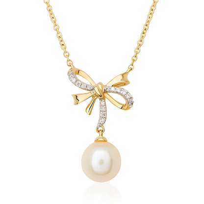 Children's Diamond and Pearl Pendant
