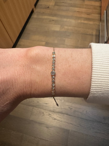 Petite Diamond Bezel Set Bracelet