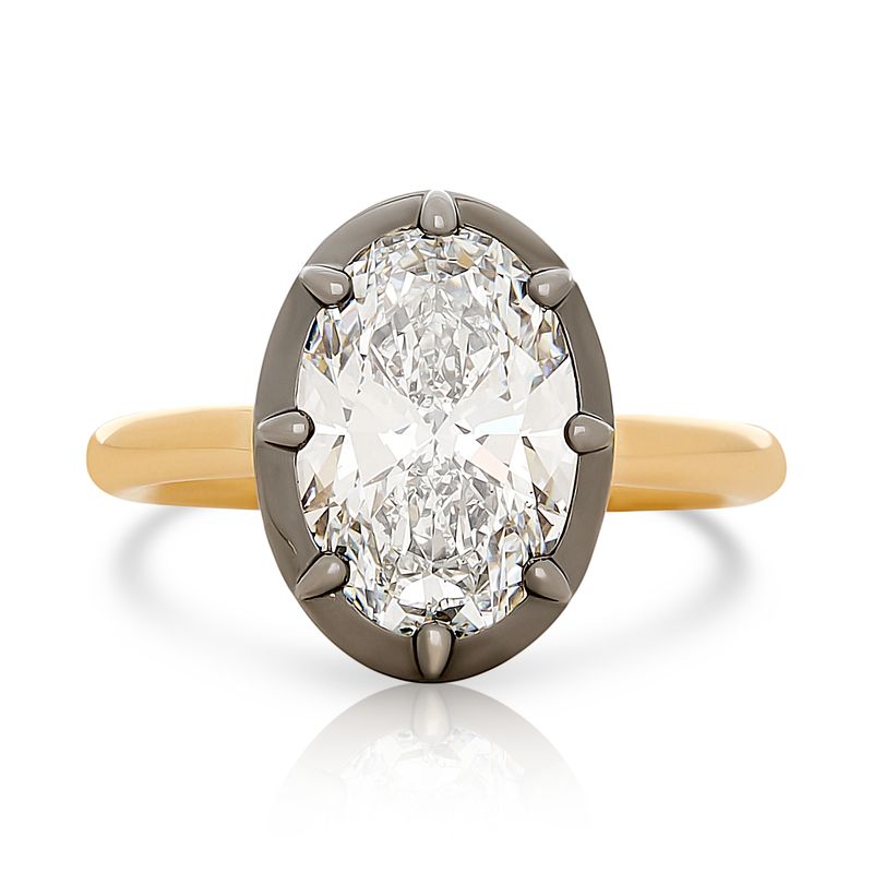 Button Back Lab Grown Diamond Engagement Ring