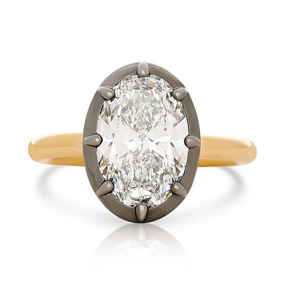 Button Back Lab Grown Diamond Engagement Ring