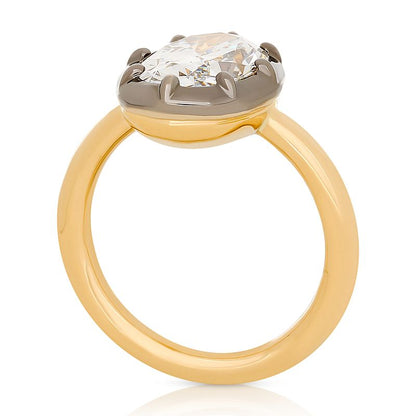 Button Back Lab Grown Diamond Engagement Ring