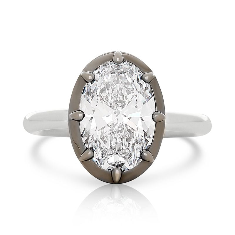 Button Back Lab Grown Diamond Engagement Ring