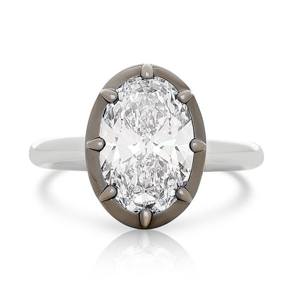 Button Back Lab Grown Diamond Engagement Ring