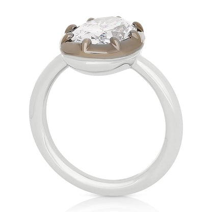Button Back Lab Grown Diamond Engagement Ring