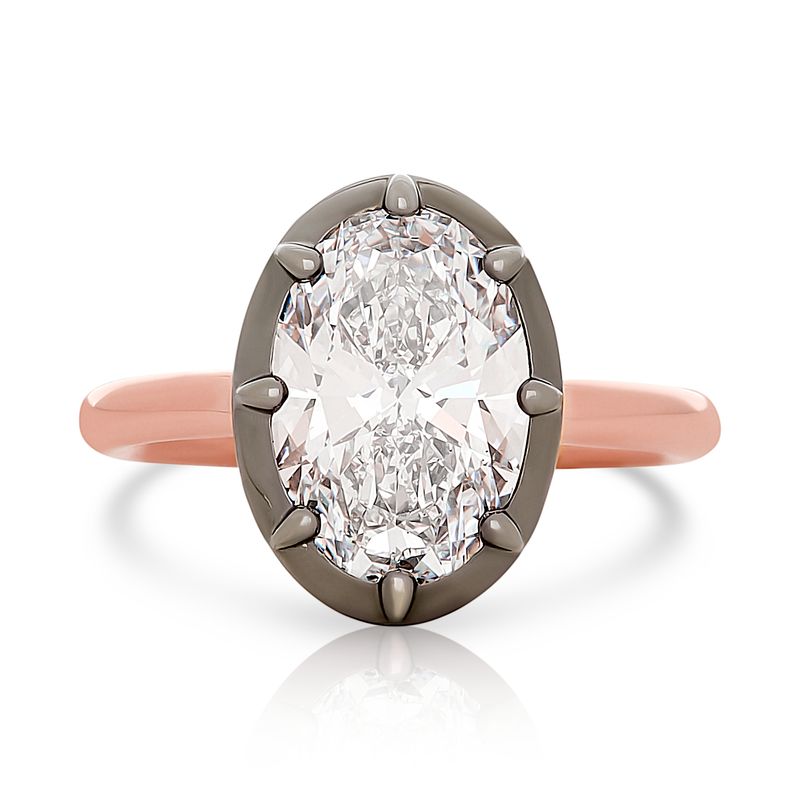 Button Back Lab Grown Diamond Engagement Ring