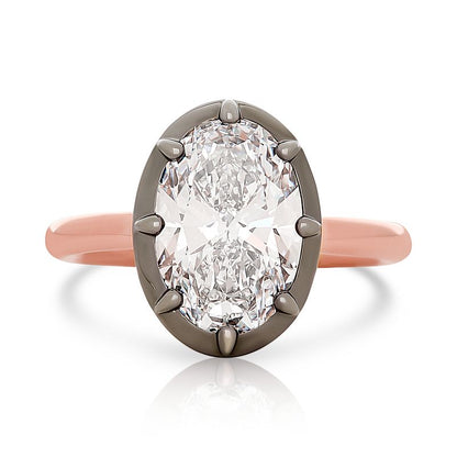 Button Back Lab Grown Diamond Engagement Ring