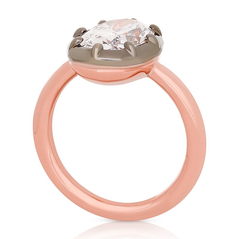 Button Back Lab Grown Diamond Engagement Ring