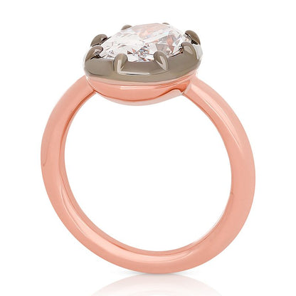 Button Back Lab Grown Diamond Engagement Ring