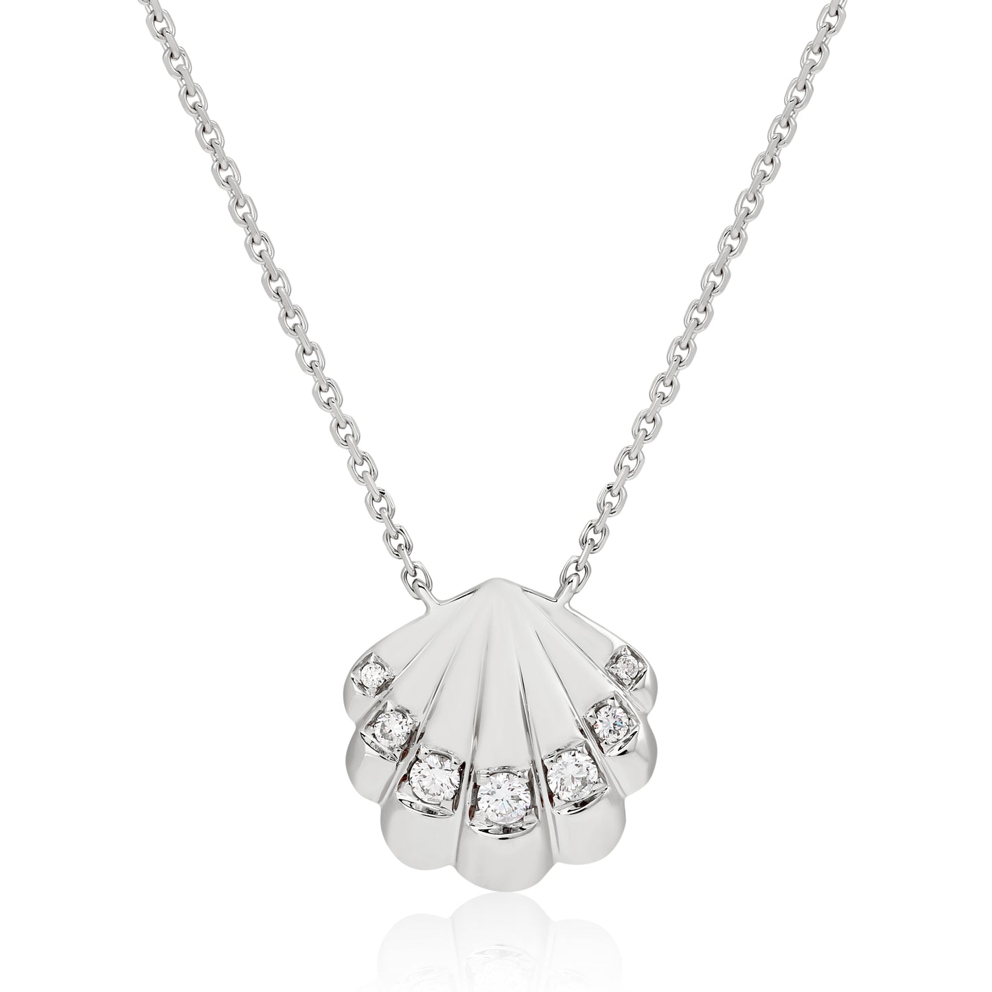 Diamond Seashell Pendant