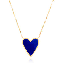Load image into Gallery viewer, Long Lapis Heart Pendant