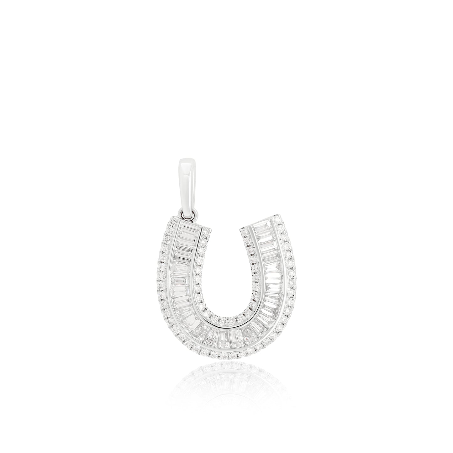 Diamond Horseshoe Charm in Size Small